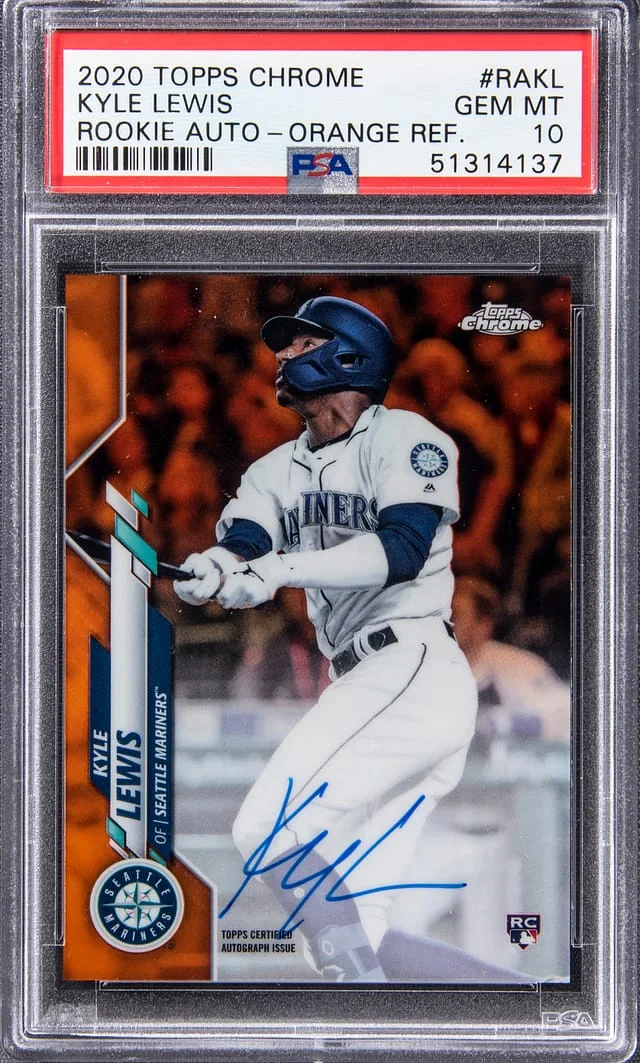 2020 Topps Chrome Kyle Lewis Autograph #RA-KL card image