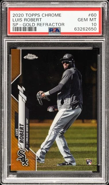 2020 Topps Chrome Luis Robert Sp-Gold Refractor #60 card image