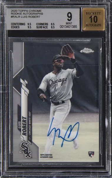 2020 Topps Chrome Luis Robert Autograph #RA-LR card image