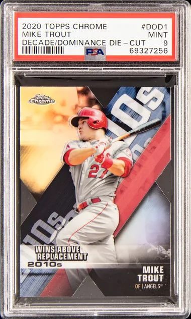 2020 Topps Chrome Mike Trout Decade Of Dominance Die-Cut #DOD-1 card image