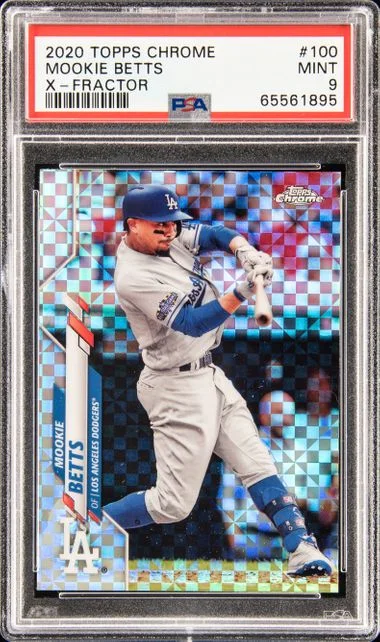 2020 Topps Chrome Mookie Betts X-Fractor #100 card image
