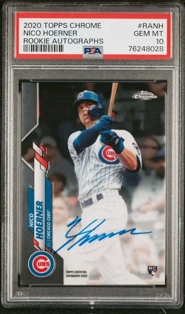 2020 Topps Chrome Nico Hoerner Autograph #RANH card image