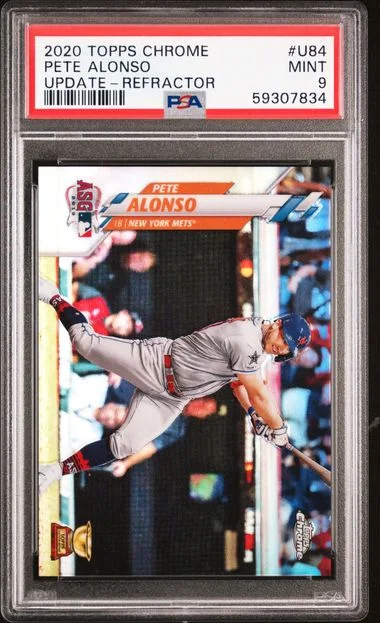 2020 Topps Chrome Pete Alonso Refractor #U84 card image