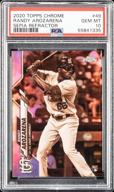 2020 Topps Chrome Randy Arozarena Refractor #49 card image