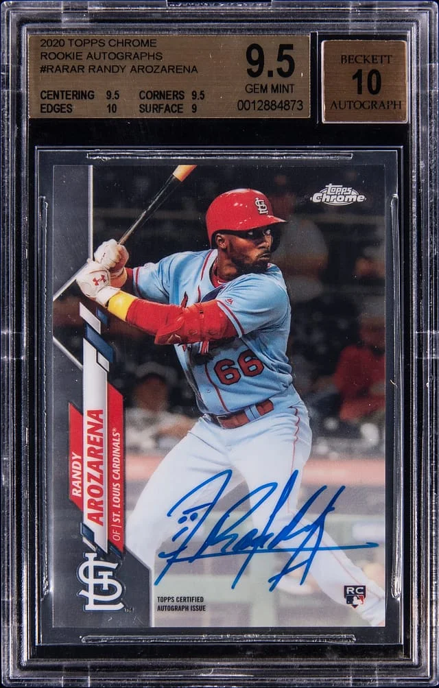 2020 Topps Chrome Randy Arozarena Autograph #RA-RAR card image