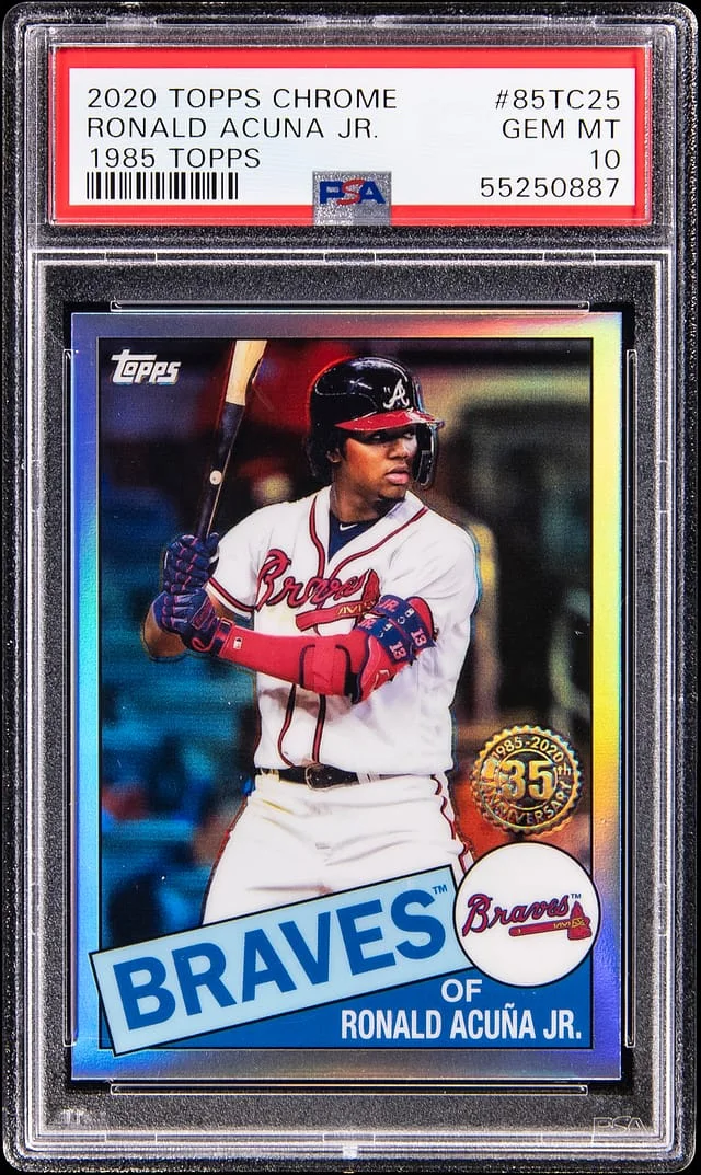 2020 Topps Chrome Ronald Acuna Jr. 1985 Topps #85TC-25 card image