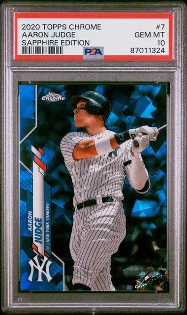 2020 Topps Chrome Sapphire Edition Aaron Judge #7 card image