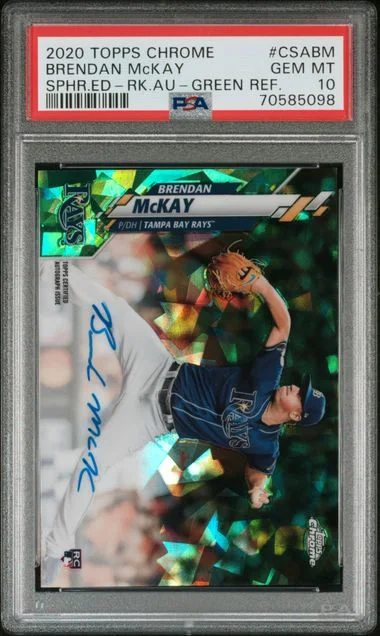 2020 Topps Chrome Sapphire Edition Brendan McKay Autograph Green Refractor #CSABM card image