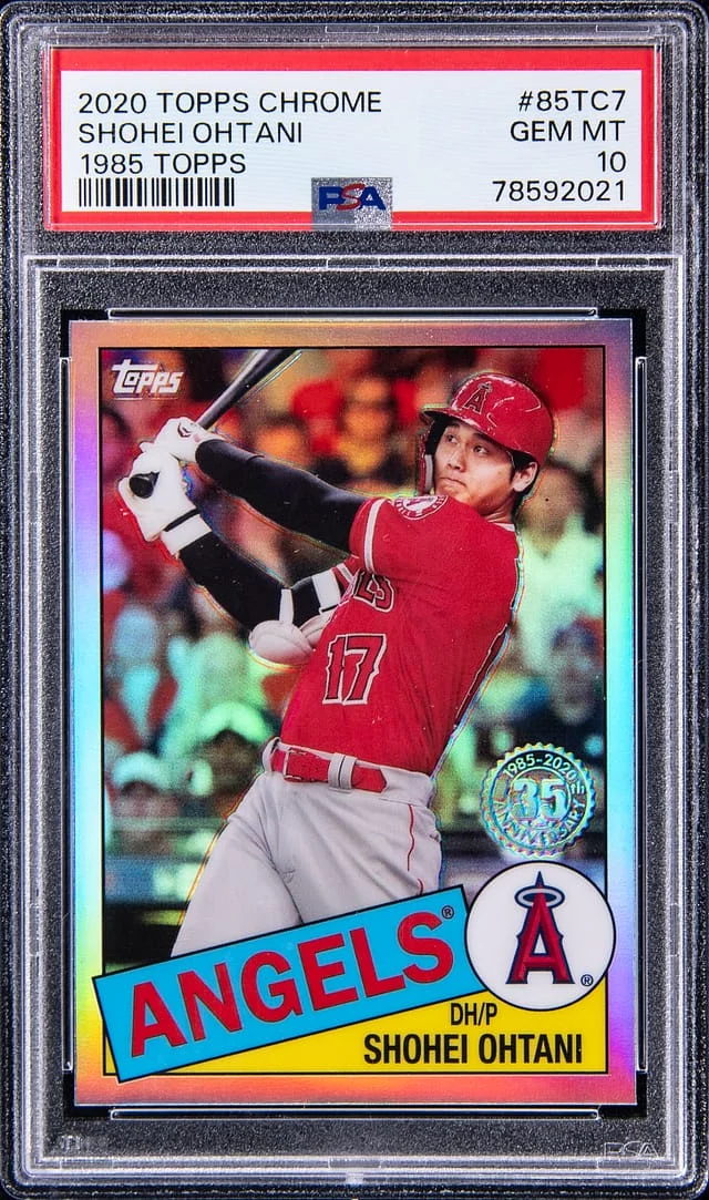 2020 Topps Chrome Shohei Ohtani 1985 Topps #85TC-7 card image
