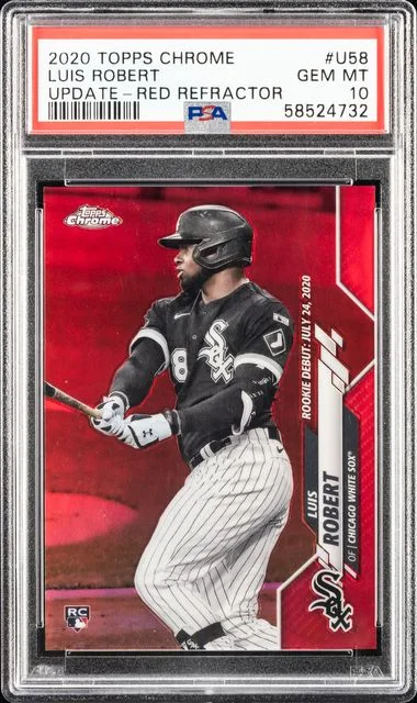 2020 Topps Chrome Update Luis Robert Red Refractor #U58 card image