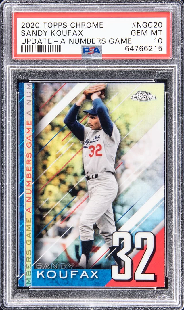 2020 Topps Chrome Update Sandy Koufax A Numbers Game #NCG-20 card image