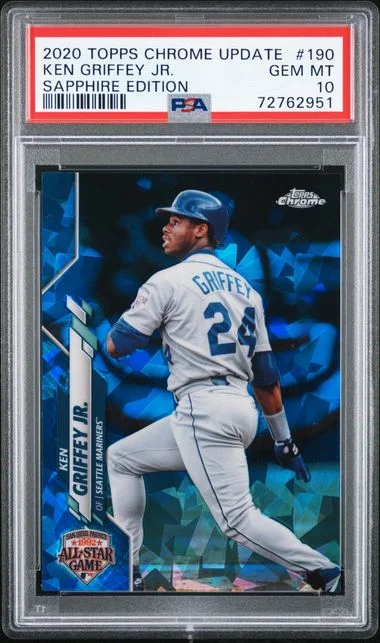 2020 Topps Chrome Update Sapphire Ken Griffey Jr. Edition #190 card image