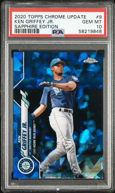 2020 Topps Chrome Update Sapphire Ken Griffey Jr. Edition #9 card image