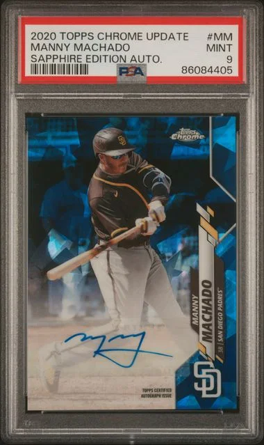 2020 Topps Chrome Update Sapphire Manny Machado Edition Autographs #MM card image