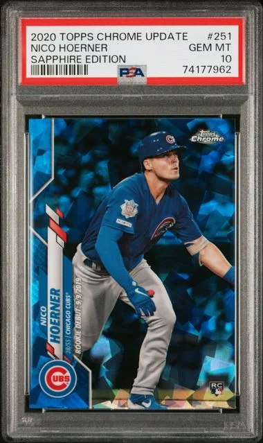 2020 Topps Chrome Update Sapphire Nico Hoerner Edition #251 card image