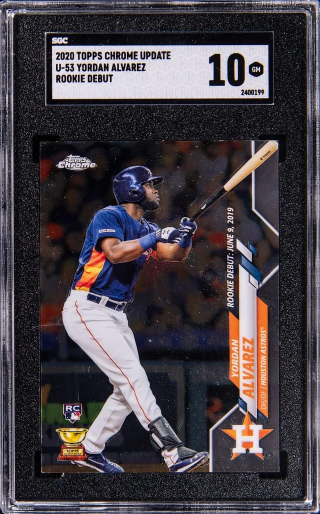 2020 Topps Chrome Update Yordan Alvarez Debut #U-53 card image