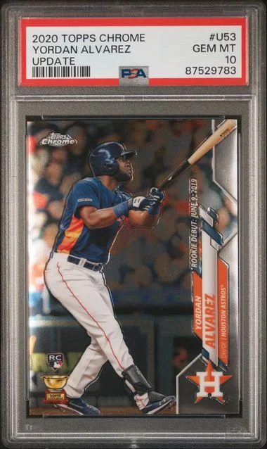 2020 Topps Chrome Update Yordan Alvarez #U53 card image