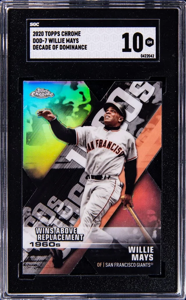 2020 Topps Chrome Willie Mays Decade Of Dominance #DOD-7 card image