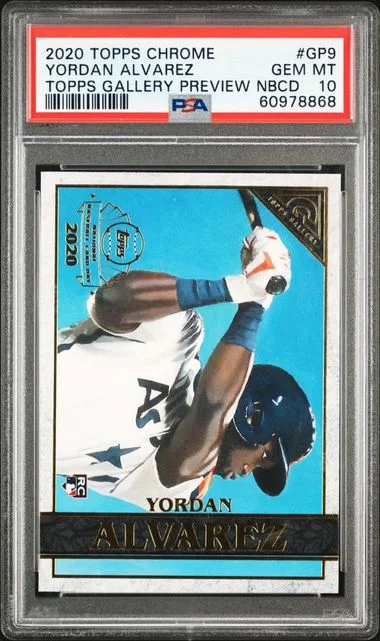 2020 Topps Chrome Yordan Alvarez Topps Gallery Preview National Baseball Day #GP9 card image
