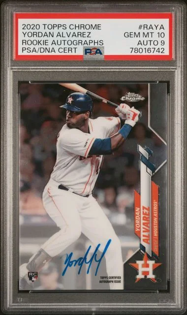 2020 Topps Chrome Yordan Alvarez Autograph #RA-YA card image