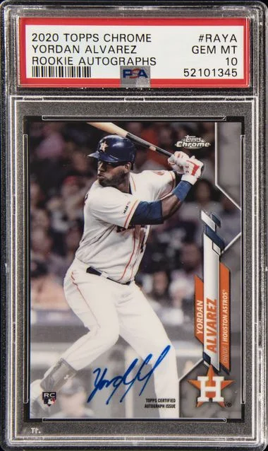 2020 Topps Chrome Yordan Alvarez Autograph #RAYA card image