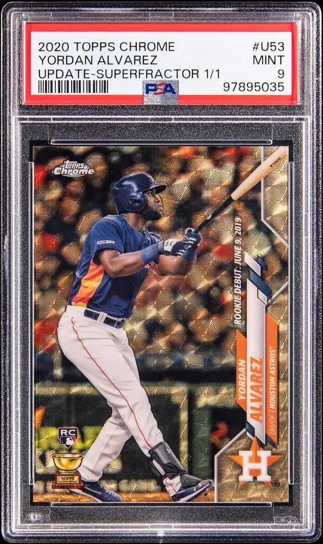 2020 Topps Chrome Yordan Alvarez SuperFractor #U-53 card image