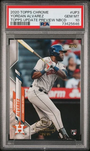 2020 Topps Chrome Yordan Alvarez Topps Update Preview National Baseball Card Day #UP-3 card image