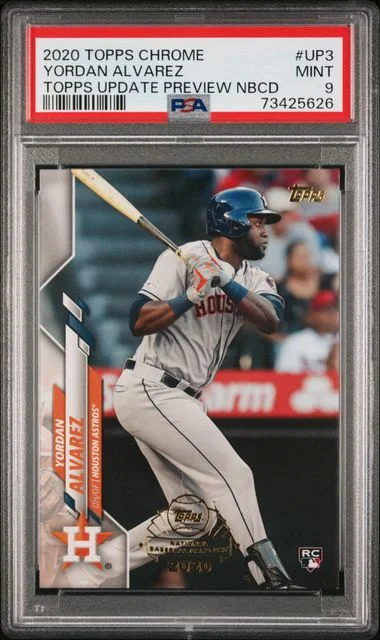 2020 Topps Chrome Yordan Alvarez Topps Update Preview National Baseball Card Day #UP3 card image
