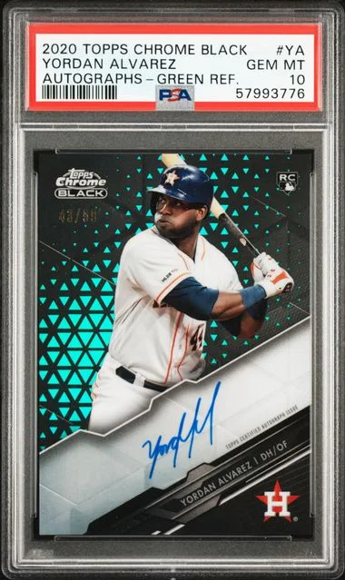 2020 Topps Chrome Yordan Alvarez Autograph #YA card image