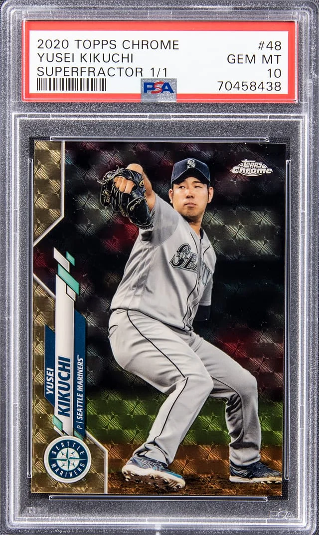 2020 Topps Chrome Yusei Kikuchi Suoerfractor #48 card image