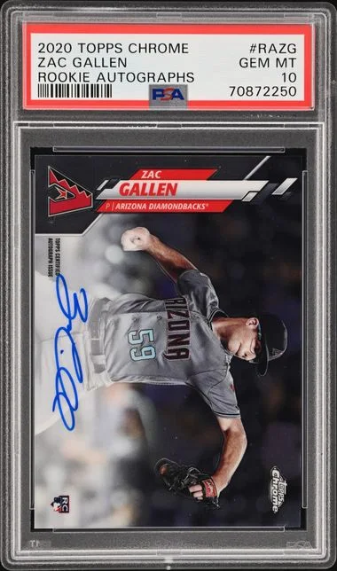 2020 Topps Chrome Zac Gallen Autograph #RA-ZG card image