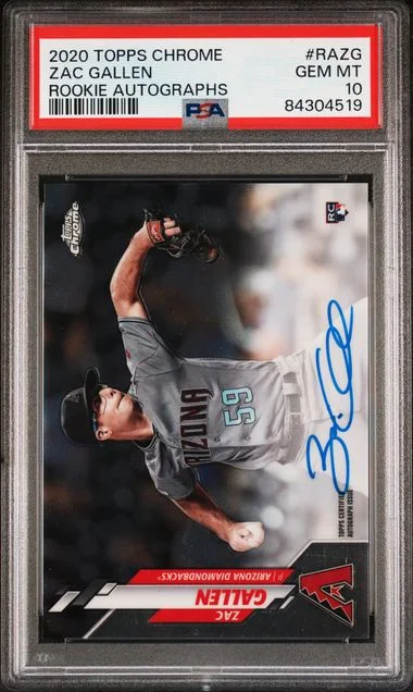 2020 Topps Chrome Zac Gallen Autograph #RAZG card image