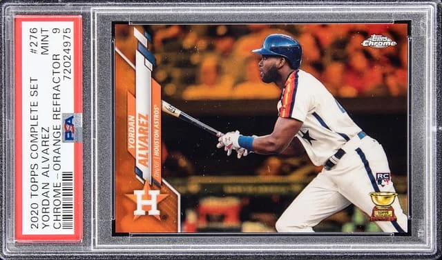 2020 Topps Complete Set Yordan Alvarez Chrome Orange Refractor #276 card image
