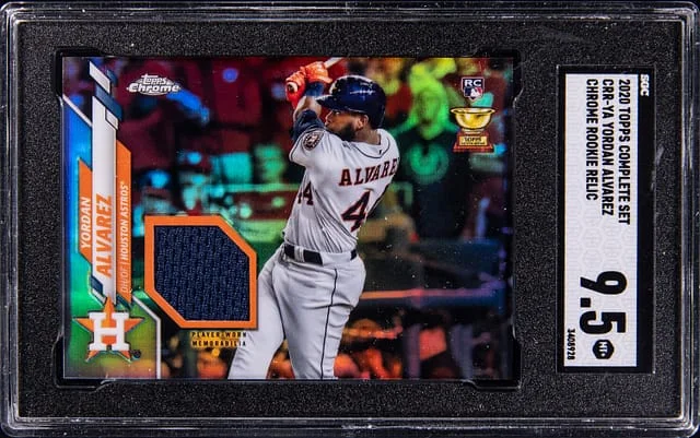 2020 Topps Complete Set Yordan Alvarez Chrome Relic #CRR-YA card image