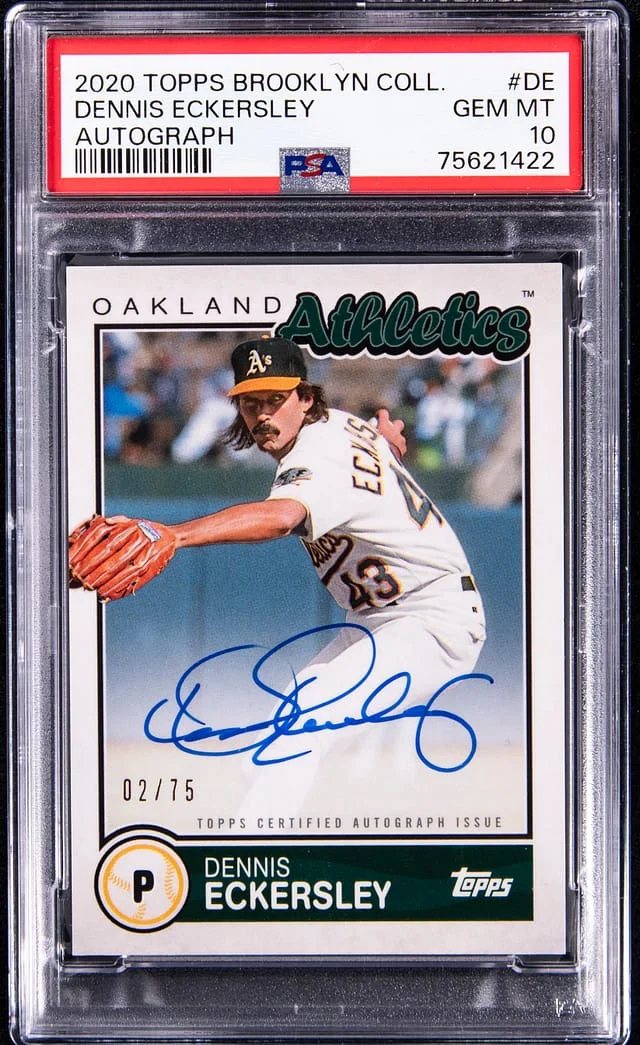 2020 Topps Dennis Eckersley Brooklyn Collection Autograph #DE card image