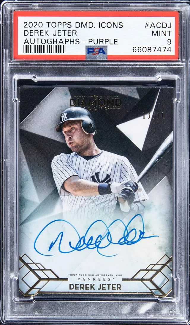 2020 Topps Derek Jeter Diamond Icons Autographs Purple #AC-DJ card image