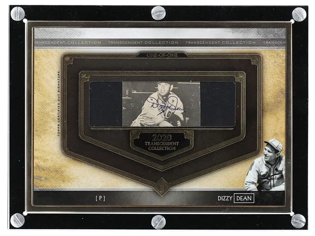 2020 Topps Dizzy Dean Transcendent Collection Oversized Cut Signature Box Topper #TCS-DD card image