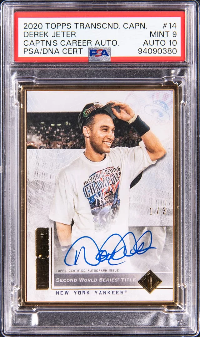 2020 Topps DJCA-14 Transcendent Captain's Collection Captain's Career Autograph #14 card image
