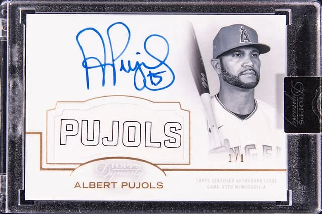 2020 Topps Dynasty Albert Pujols Autograph Batting Glove Relic #ABG-AP card image