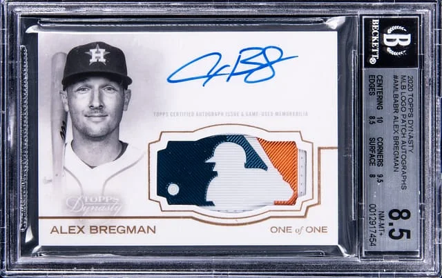 2020 Topps Dynasty Alex Bregman MLB Logo Patch Autograph #AMLB-ABR card image