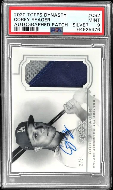 2020 Topps Dynasty Corey Seager Autographed Patch Silver #DAP-CS2 card image
