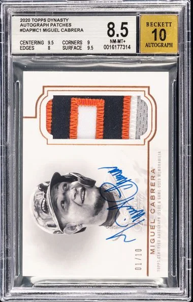 2020 Topps Dynasty Miguel Cabrera Autograph Patches #Dapmc1 card image