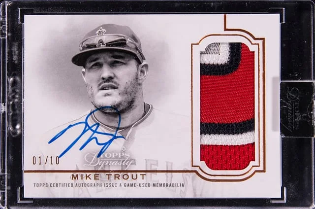 2020 Topps Dynasty Mike Trout Autograph Patch #DAP-MT card image