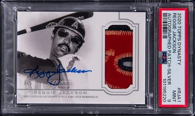 2020 Topps Dynasty Reggie Jackson Autographed Patch Silver #RJA1 card image