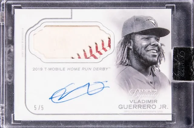 2020 Topps Dynasty Vladimir Guerrero Jr. Autograph Special Event Baseball Leather Relic #ASEBL-V card image