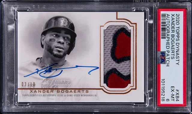 2020 Topps Dynasty Xander Bogaerts Autographed Patch #XB4 card image