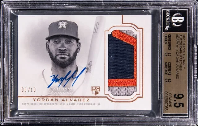 2020 Topps Dynasty Yordan Alvarez Autograph Patches #DAP-YA1 card image