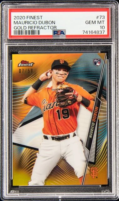 2020 Topps Finest Mauricio Dubon Gold Refractor #73 card image