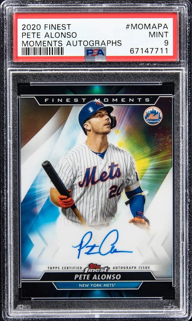 2020 Topps Finest Pete Alonso Moments Autographs #MOMA-PA card image
