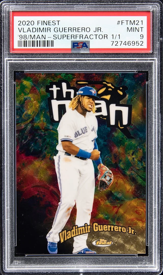 2020 Topps Finest Vladimir Guerrero Jr. 98 The Man Superfractor #FTM-21 card image